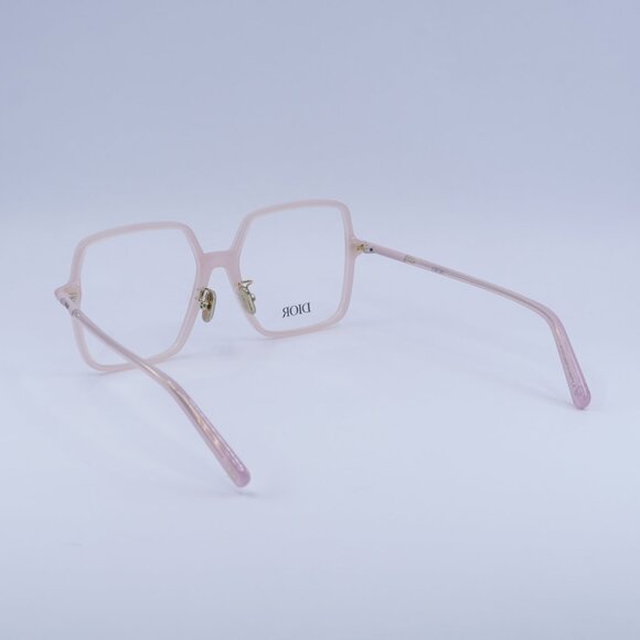 Dior MINI CD O S7F 4000 Eyeglasses Shiny Pink 55mm Square Frame - Picture 9 of 10